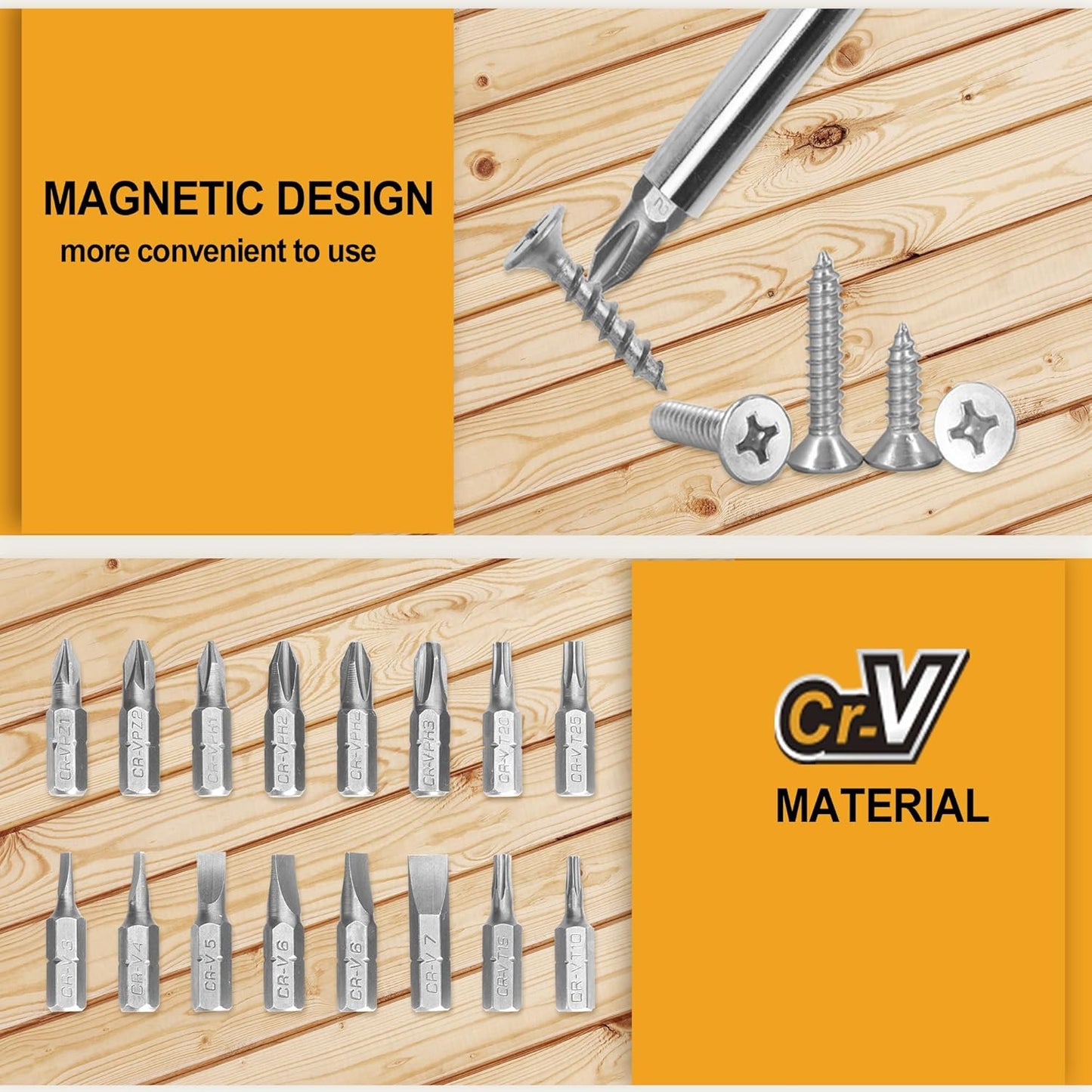 INGCO 24 IN 1 Ratchet Screwdriver Set, INGCO Style Ratchet Handle, 16 Pcs Screwdriver Bits, 7 Pcs 1/4" Power sleeve