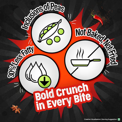 Bingo! Popped Chips - Airy, Crunchy, Zero-Gravity Snacks with 30% Less Fat (Indian Spice Mix Flavour)- Not Fried, Not Baked, Just Popped! - 26.7g/25g(weight May Vary)