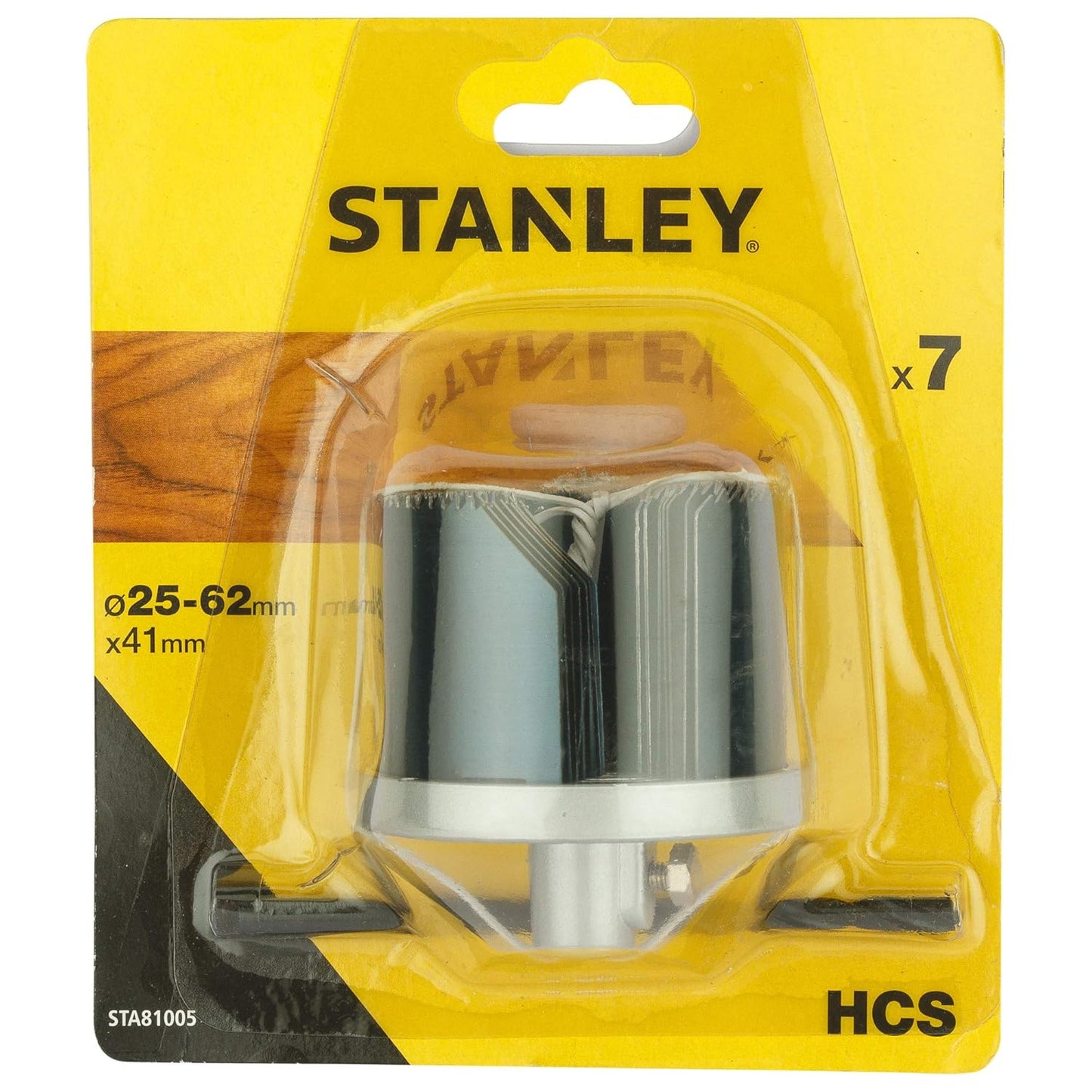 STANLEY STA81005-XJ 25/32/38/45/50/56/62mm Holesaw Set (7pc), Steel