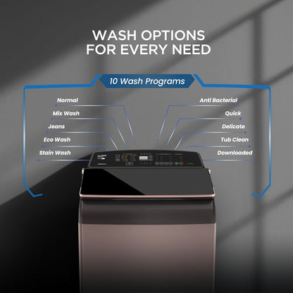 Havells-Lloyd 8.5 Kg 5 Star Fully Automatic Intelli Inverter Motor Top Load Novante IOT With With In Built Heater Washing Machine (GLWT855N12CB Copper Blush)