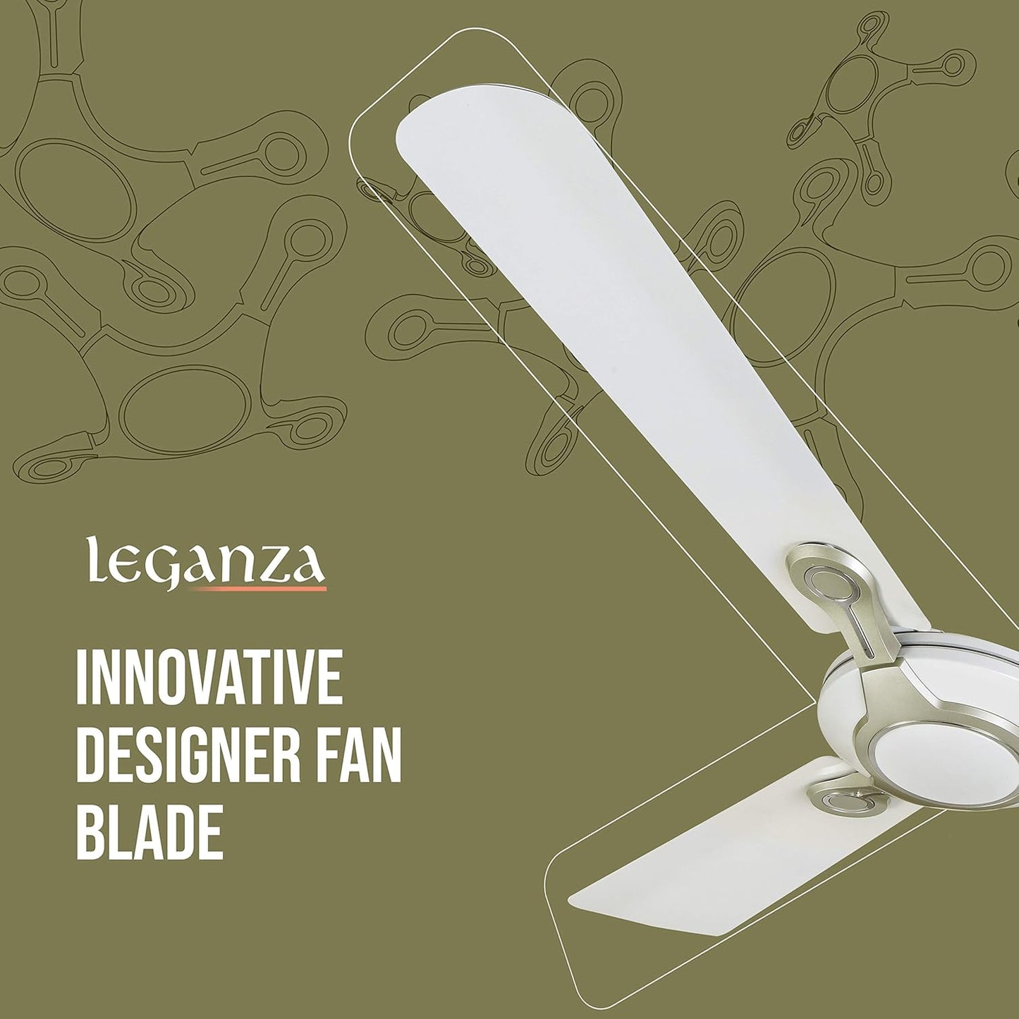 Havells Leganza 3B 1200mm 2 Star Energy Saving Ceiling Fan (Pearl White Silver, Pack of 1)