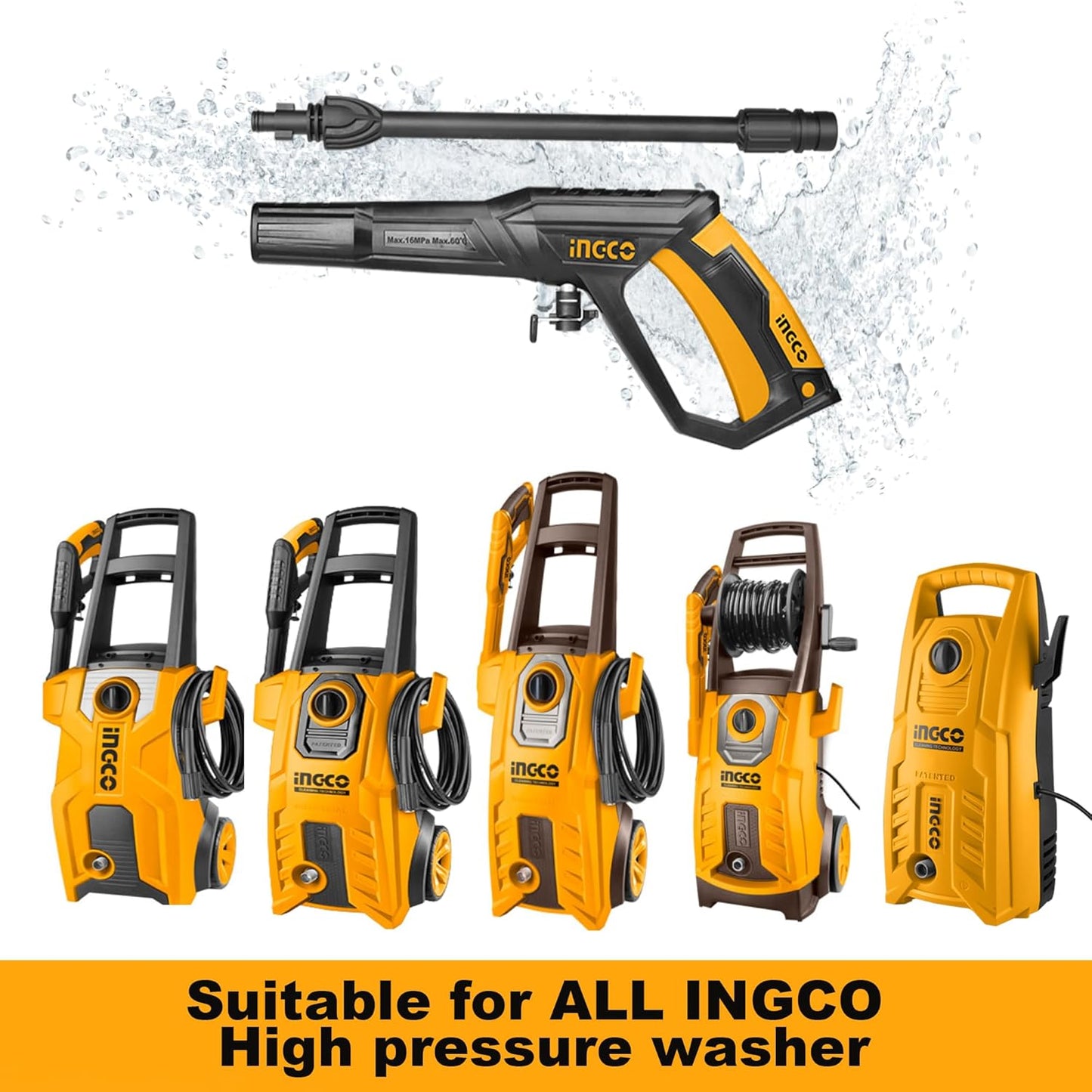 INGCO Spray Gun, suitable for High Pressure Machine
