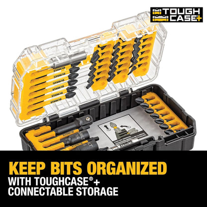 DEWALT DWA2T40IR 40-Piece IMPACT READY FLEXTORQ® Screw Driving Set With TOUGHCASE®, Ideal for DIY and Professional Screwdriving Applications