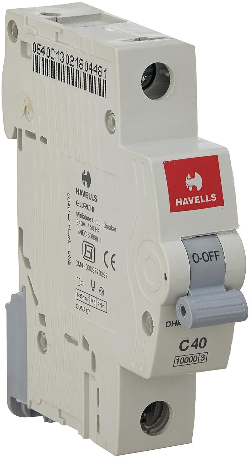 Havells EURO-II 40A C Curve SP MCB, DHMGCSPF040