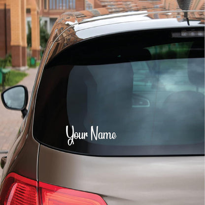 Akshar Arts Bhuwana  Your Name Customized Vinyl Decal Bike Car Self-Adhesive Stickers for Sides Hoods Bumper Window (L x H 25 x 2.5 Cms)