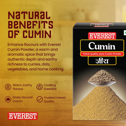 Everest Cumin Powder, Carton, 100 Gram