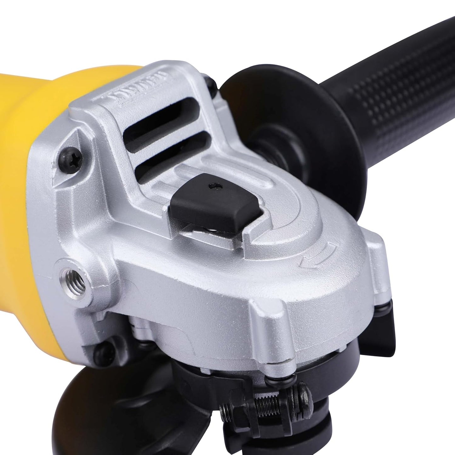 DEWALT DW802-IN, 850W, 4'' (100mm) Heavy Duty Angle Grinder Engineered for Heavy Duty Applications with Spindle Lock and Slide Switch, 2 Year Warranty (Side Handle Included)