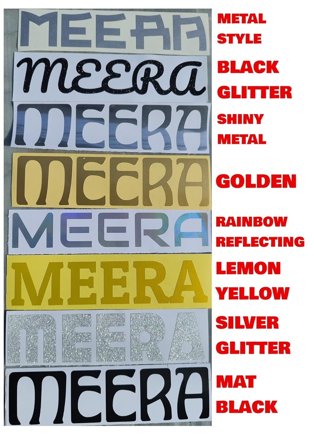 Akshar Arts Bhuwana  Vinyl Sticker for Vehicle (Reflective) (15CM X 3.5CM), Self-Adhesive (Peel-and-Stick)