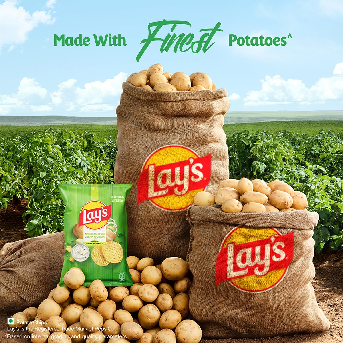 Lay's American Style Potato Chips - Cream & Onion, 58 GRAMS