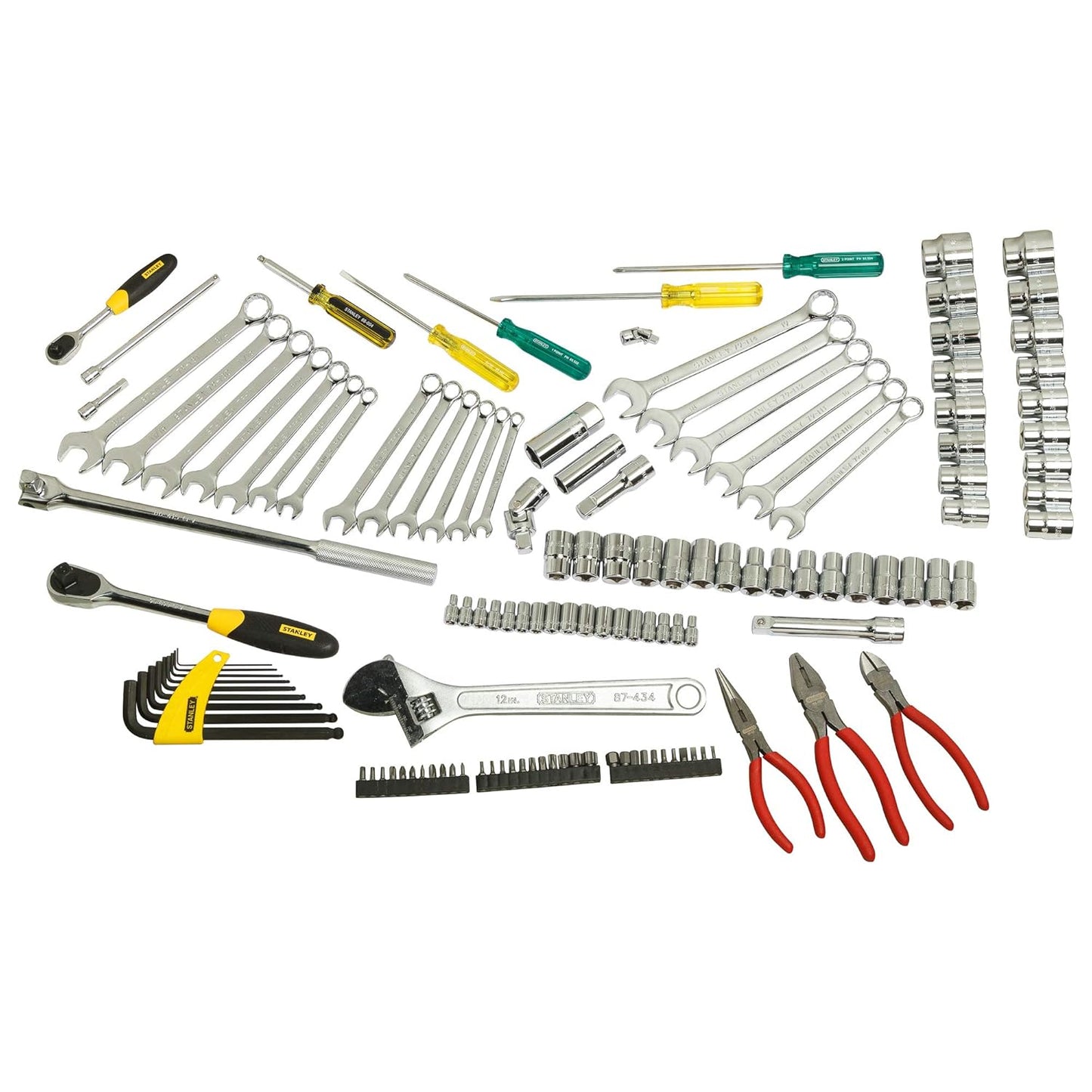 STANLEY 99-059 Metric Tool Kit for Automotive Use (132-Pieces),Multicolour, ?24 x 9 Centimeters