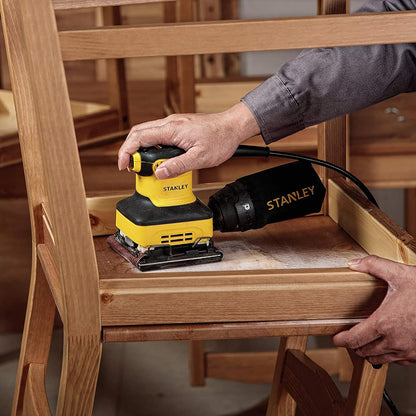 Stanley SS24-IN 240W, 1/4 Corded Electric Sheet Sander (Yellow and Black)