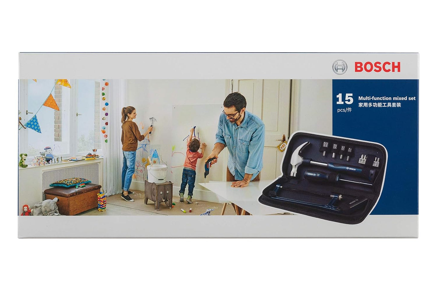 Bosch 2607017544 Canvas Multifunction Mixed Set (Blue, 15-Pieces)
