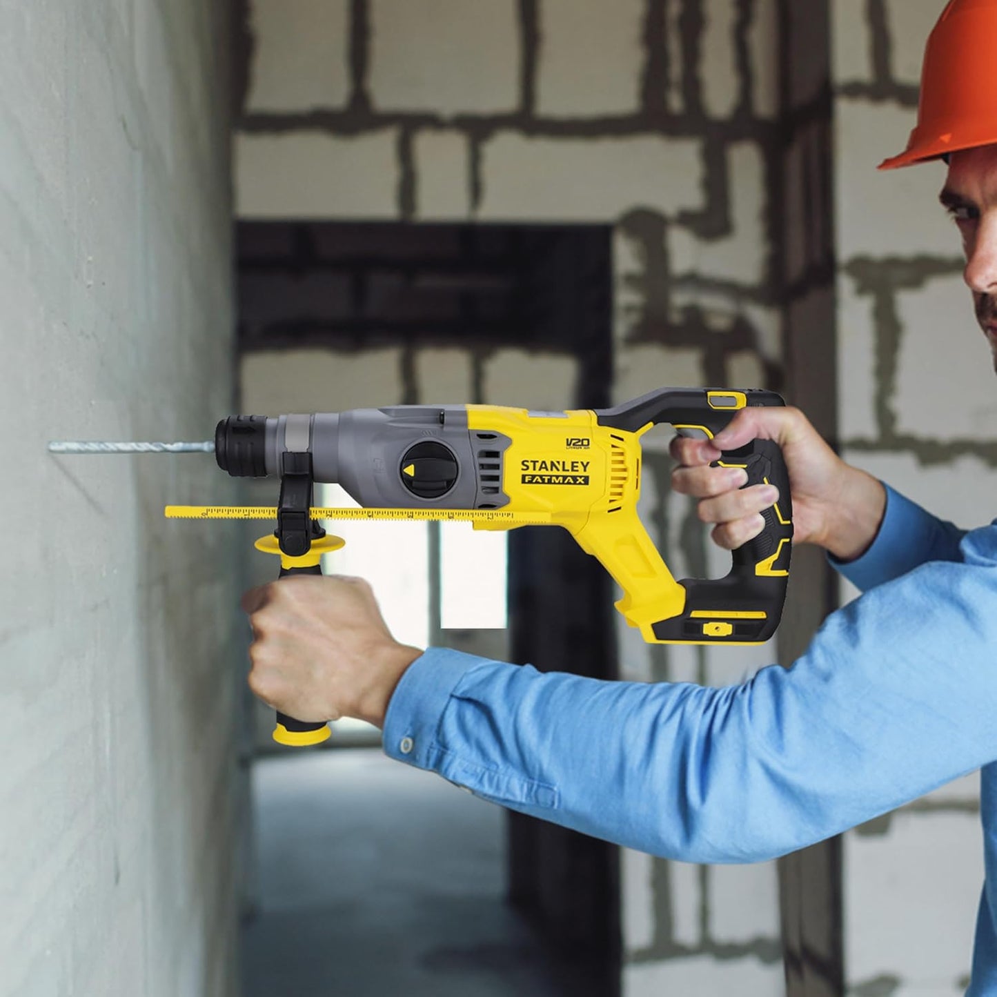 STANLEY FATMAX SBH900-B1 20V, Variable speed switch, 1500 rpm, 20 mm Cordless Brushless SDS Rotary Hammer (Bare Tool)