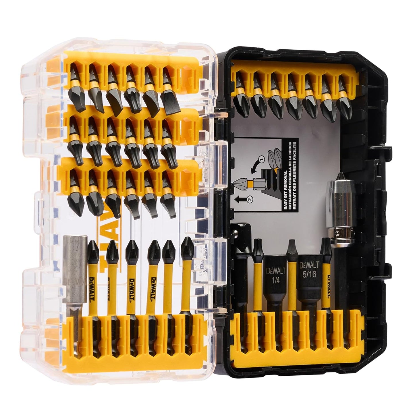 DEWALT DWA2T40IR 40-Piece IMPACT READY FLEXTORQ® Screw Driving Set With TOUGHCASE®, Ideal for DIY and Professional Screwdriving Applications