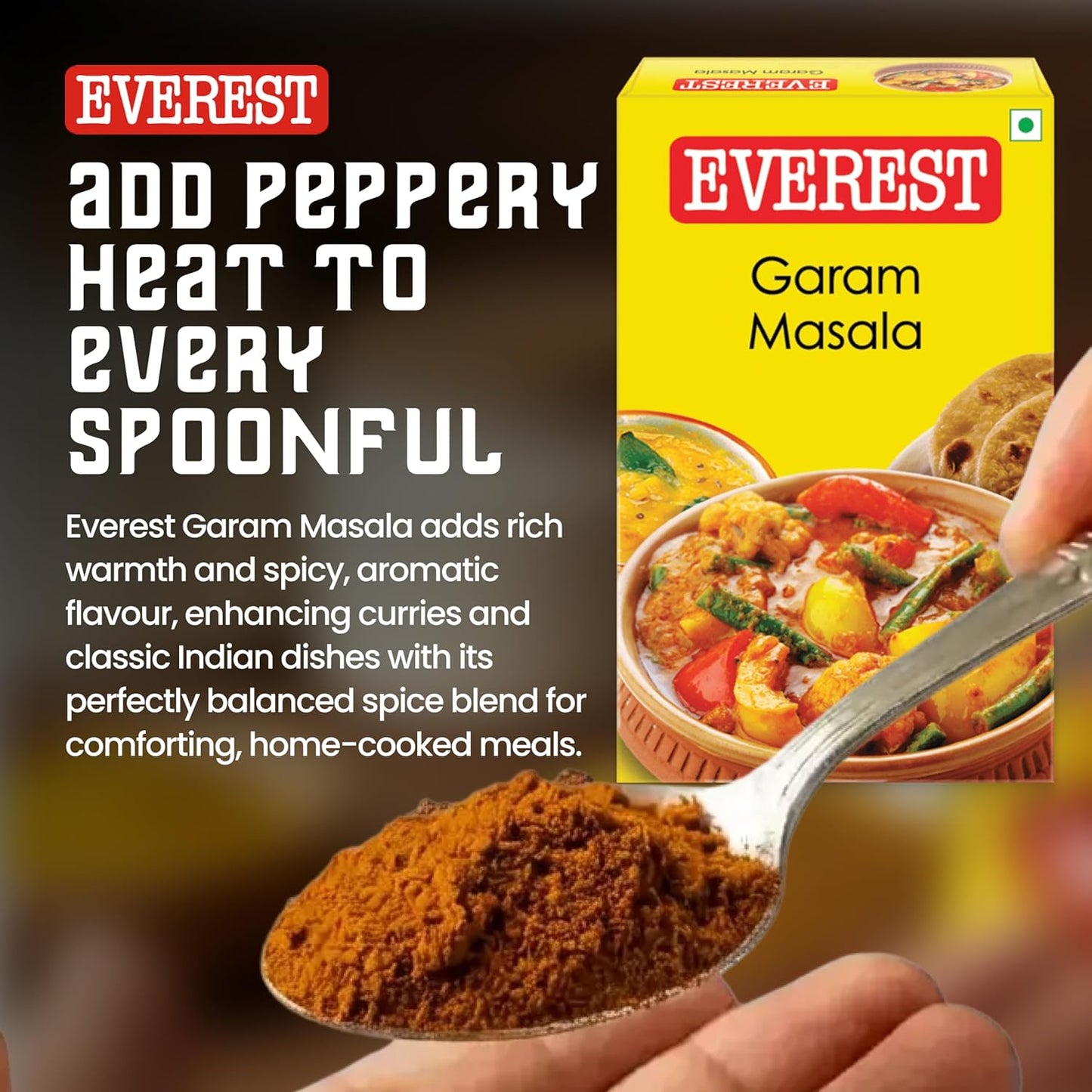 Everest Garam Masala – 50g | Aromatic 13-Spice Blend for Curries, Gravies & Indian Cooking | Fine-Ground Garam Masala Powder for Rich Colour & Balanced Flavour