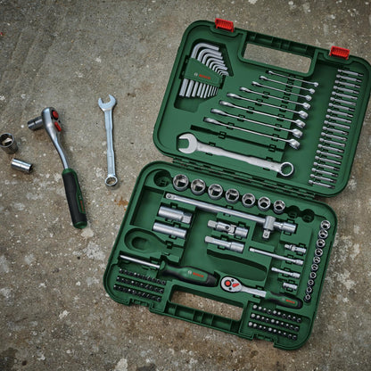 BOSCH 132-Piece Advanced Fastening Set Comprehensive, Durable, And Ergonomic For Heavy-Duty Home Repairs And Diy Projects