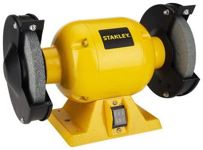 STANLEY STGB3715 373W 152mm Bench Grinder (Yellow) with 2 Eye Shields