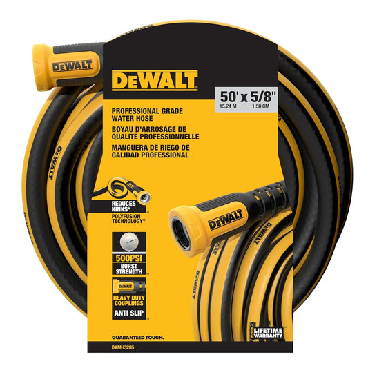 DEWALT Professional Grade Heavy-Duty Water Hose 50' x 5/8"