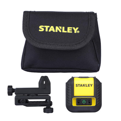 STANLEY STHT77499-1 CUBIX® Green Beam Cross Line Laser Level with 2*AA Batteries, 1 Year Warranty, YELLOW & BLACK
