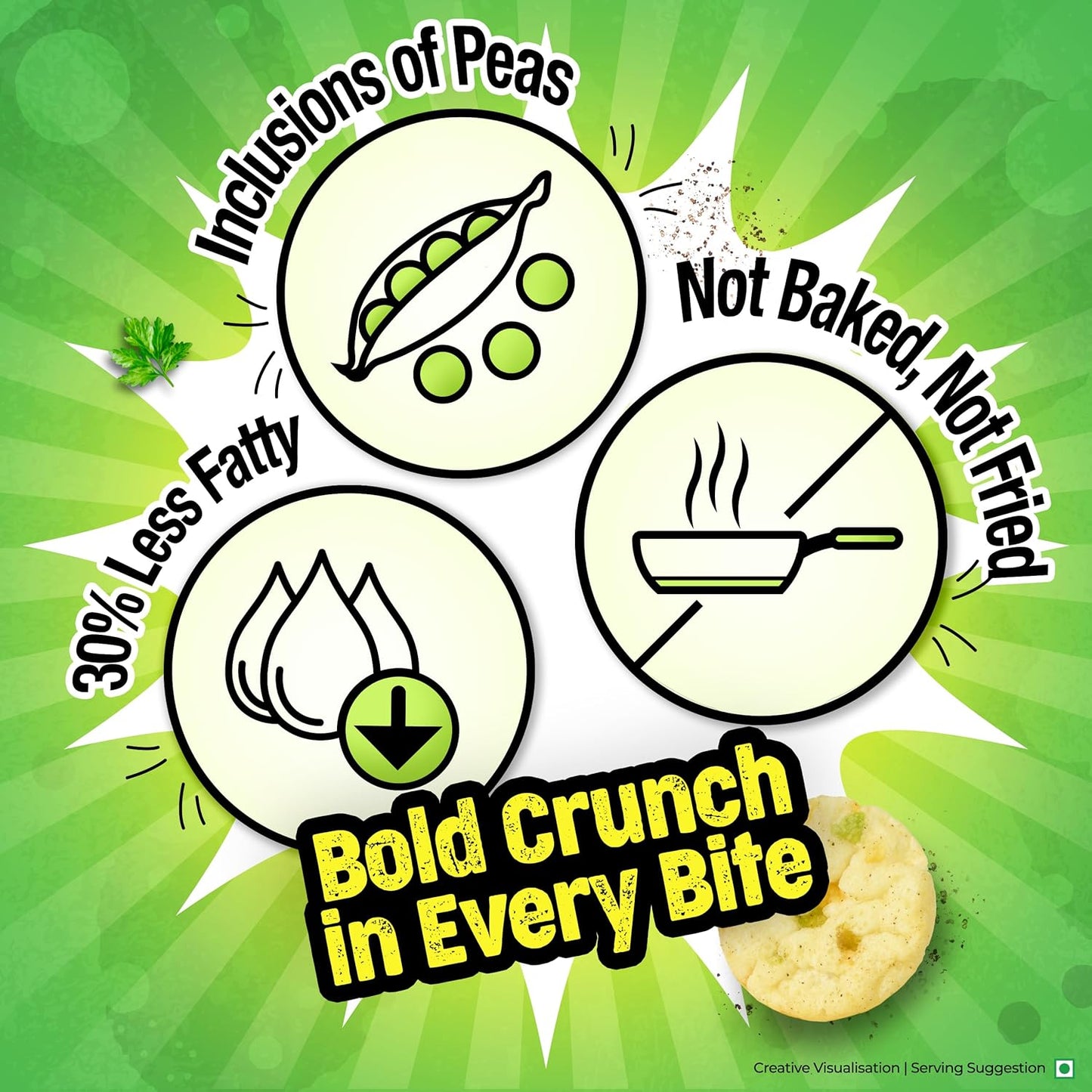Bingo! Popped Chips – Airy, Crunchy, Zero-Gravity Snacks with 30% Less Fat (Sour Creme Flavour) – Not Fried, Not Baked, Just Popped! – 51.2g/48G(weight may vary)