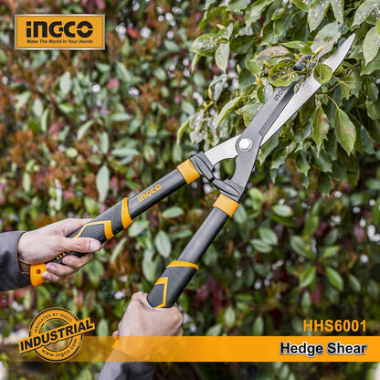 INGCO Hedge Trimmer, Hedge Shears for Gardening, Carbon Blade Garden Scissors and Cutters