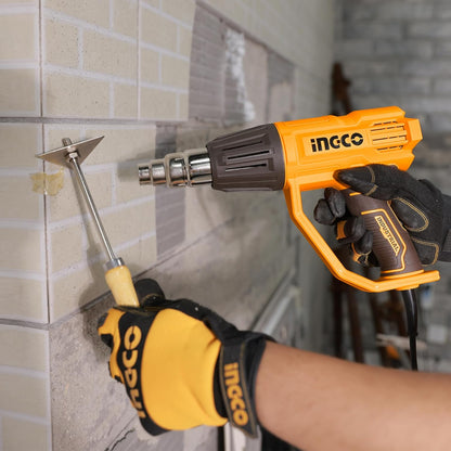 INGCO Heat Gun, 2000W Heavy Duty Hot Air Gun Heat Gun with Overload Protection for Crafts, Shrinking PVC, Stripping Paint (4 Nozzles)