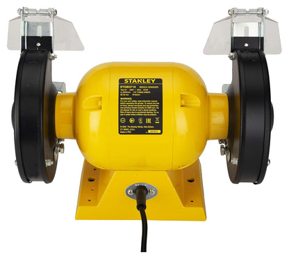 STANLEY STGB3715 373W 152mm Bench Grinder (Yellow) with 2 Eye Shields