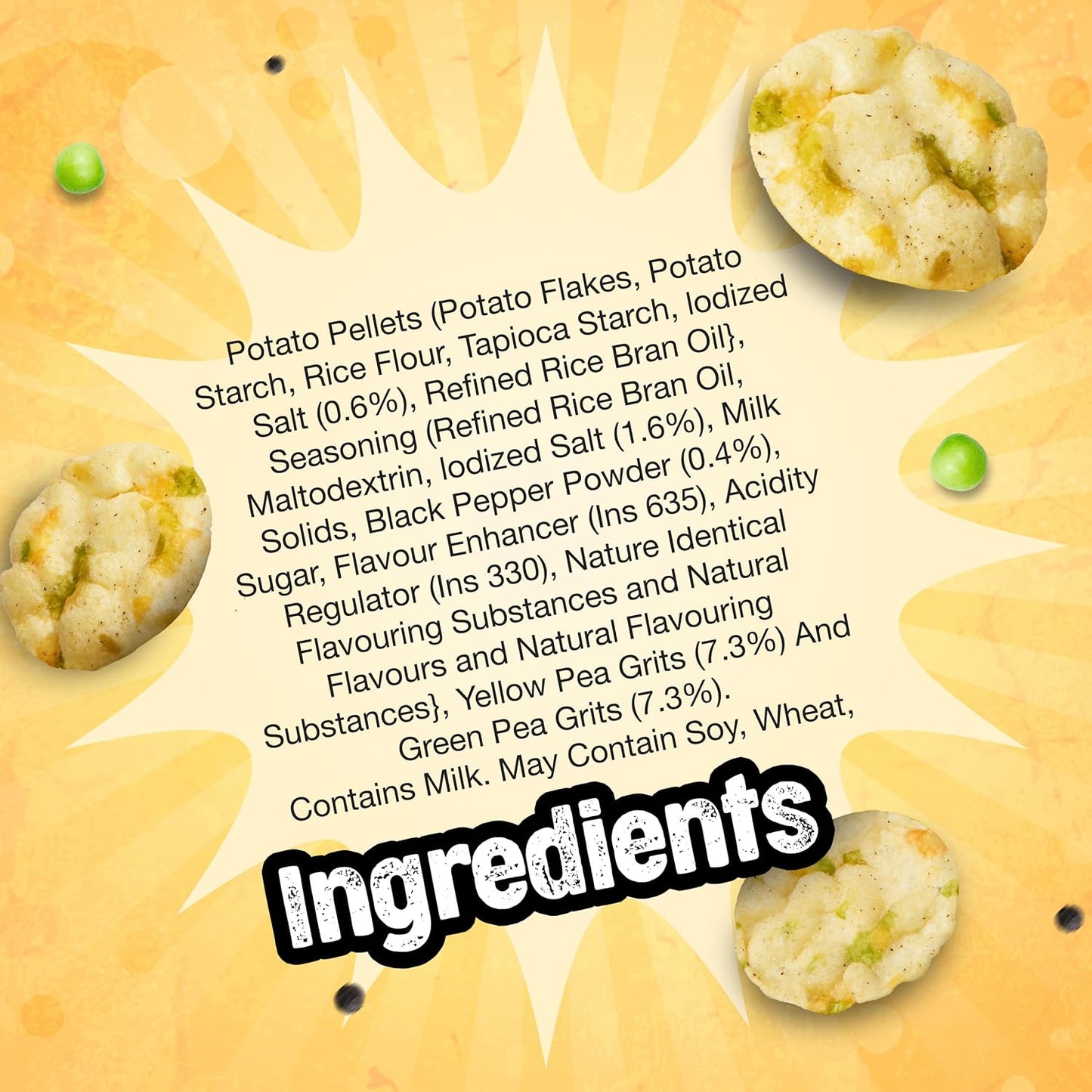 Bingo! Popped Chips - Airy, Crunchy, Zero-Gravity Snacks with 30% Less Fat (Indian Spice Mix Flavour)- Not Fried, Not Baked, Just Popped! - 25g