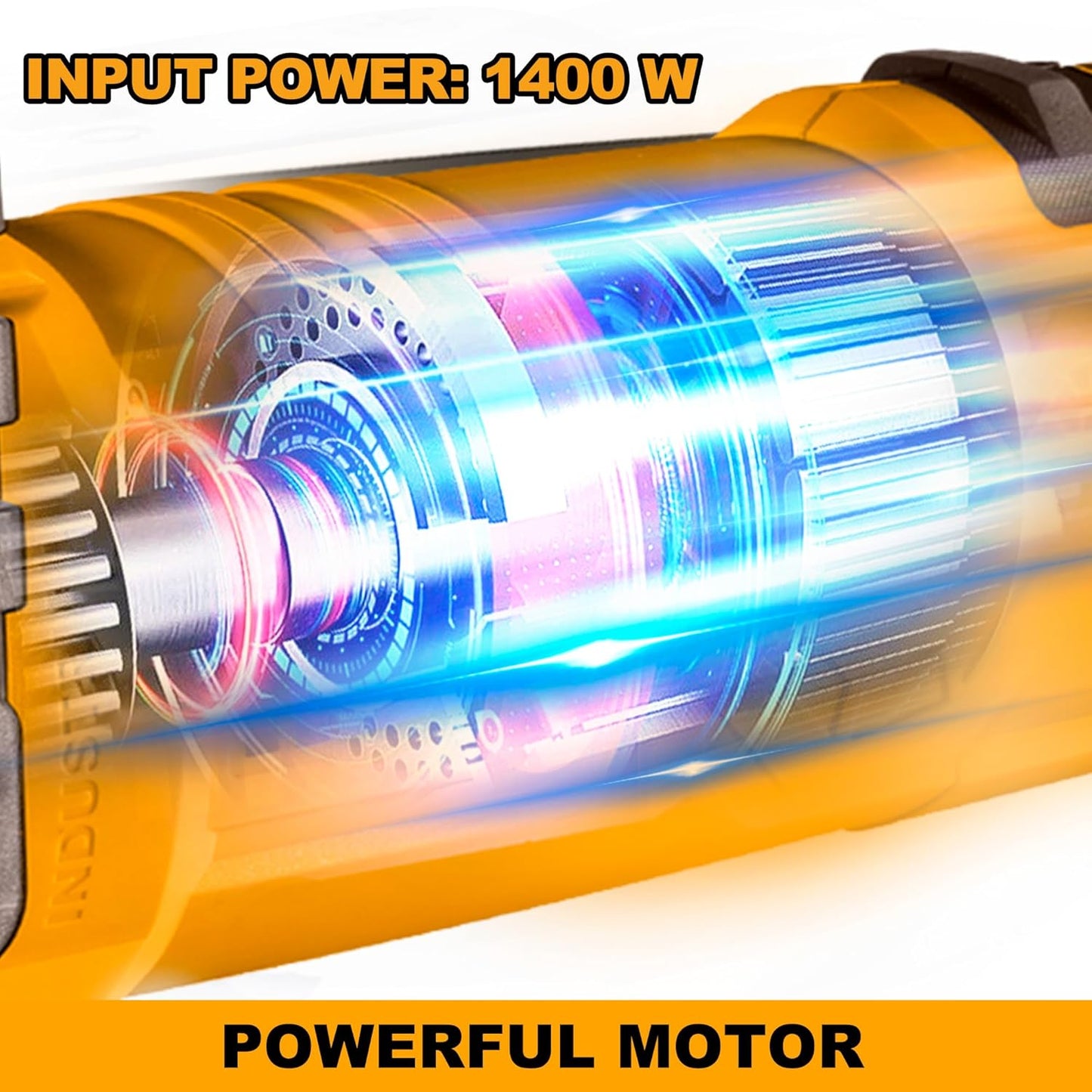 INGCO Polisher, 1400 W, 7 Variable Speed, 1500-3600 RPM, Comfortable Handle, for Home Appliance, Furniture, Car Buffer