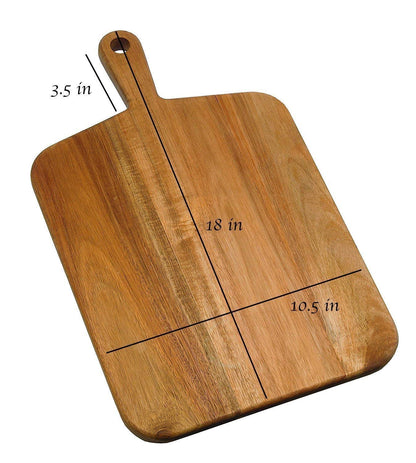 Udaipur Handicrafts Wooden Chopping/Cutting Board/Serving Platter, Large (18X10.5 in) - BORAHC0002