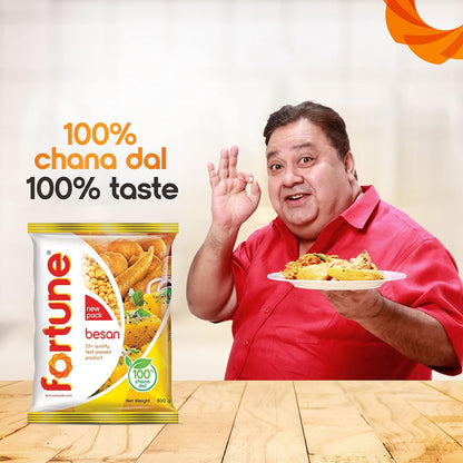 FORTUNE Chana Besan, 100% Chana Dal 100% Taste, 500 Gm