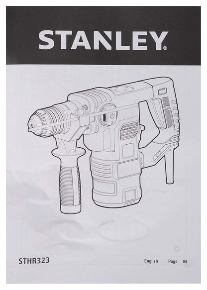 STANLEY STHR323K-IN 1250W 32mm 3 Mode L-Shape SDS-PlusHammer with Kitbox, 5.4Kg (Yellow and Black)