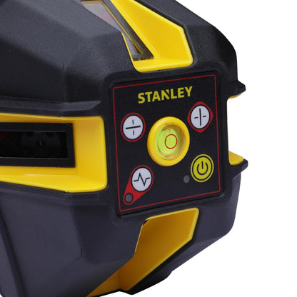 STANLEY STHT77514-1 Plastic Multiline Laser with 2*AA Batteries for Home, DIY & Professional Use, 1 Year Warranty, YELLOW & BLACK