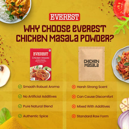 Everest Chicken Masala - 100g | Aromatic Spice Blend for Chicken Curry, Gravy & Indian Cooking | Balanced Flavourful Chicken Masala Powder