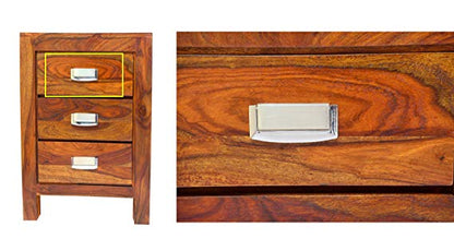 Udaipur Handicrafts Wood Bed Side Table