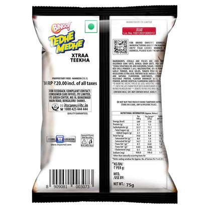 Bingo! Tedhe Medhe Xtraa Teekha, 80g/75g (weight may vary)
