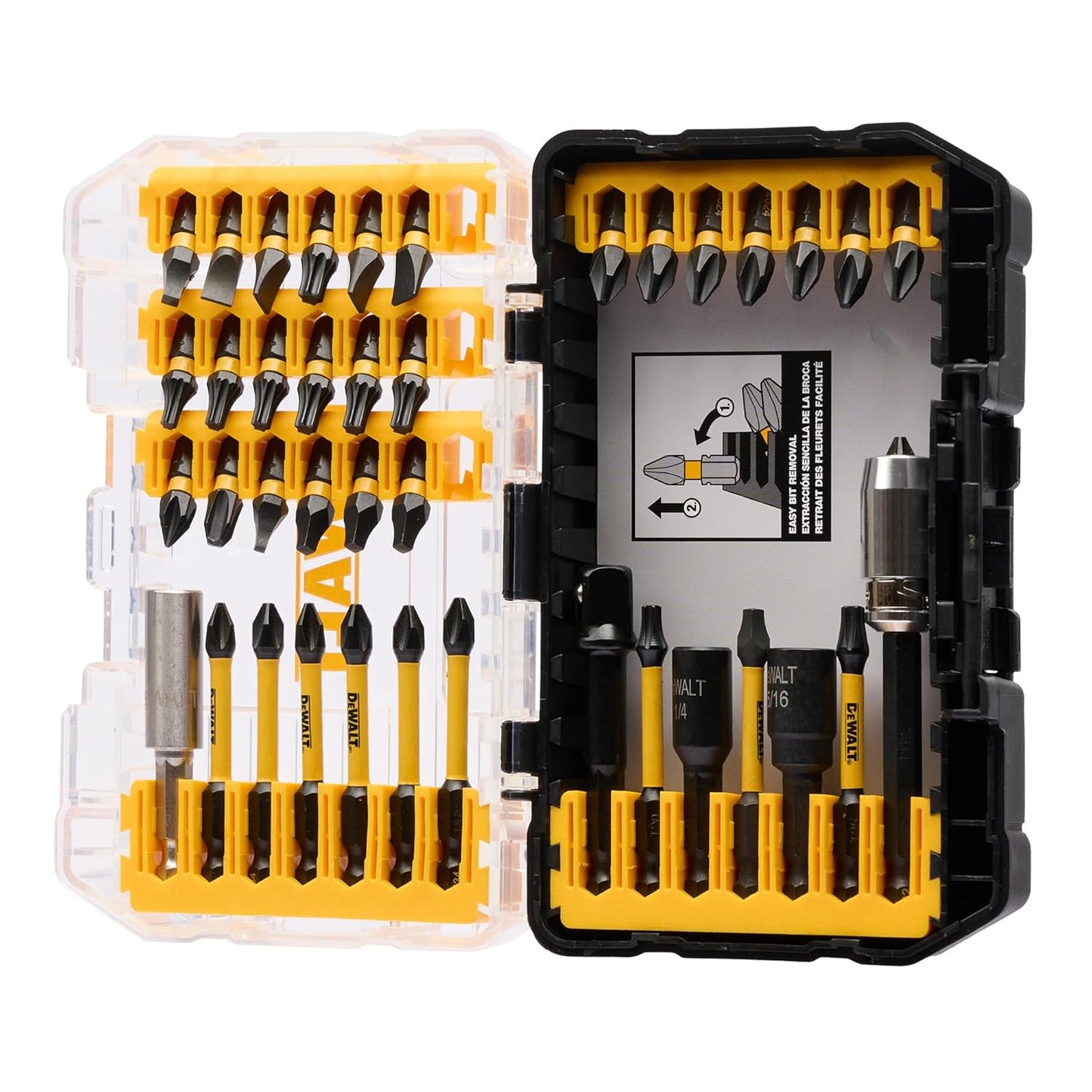 DEWALT DWA2T40IR 40-Piece IMPACT READY FLEXTORQ® Screw Driving Set With TOUGHCASE®, Ideal for DIY and Professional Screwdriving Applications