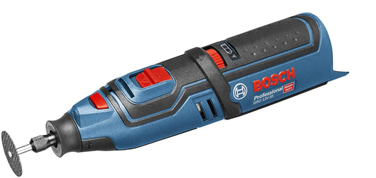 Bosch GRO 12V-35 Heavy Duty Cordless Rotary Tool, 35,000 rpm, LED Light + 5 Cutting Discs, Arbour, Housing Adaptor, Key, Collet, 1 Year Warranty (Solo Tool- 12V Batteries & Charger sold separately)