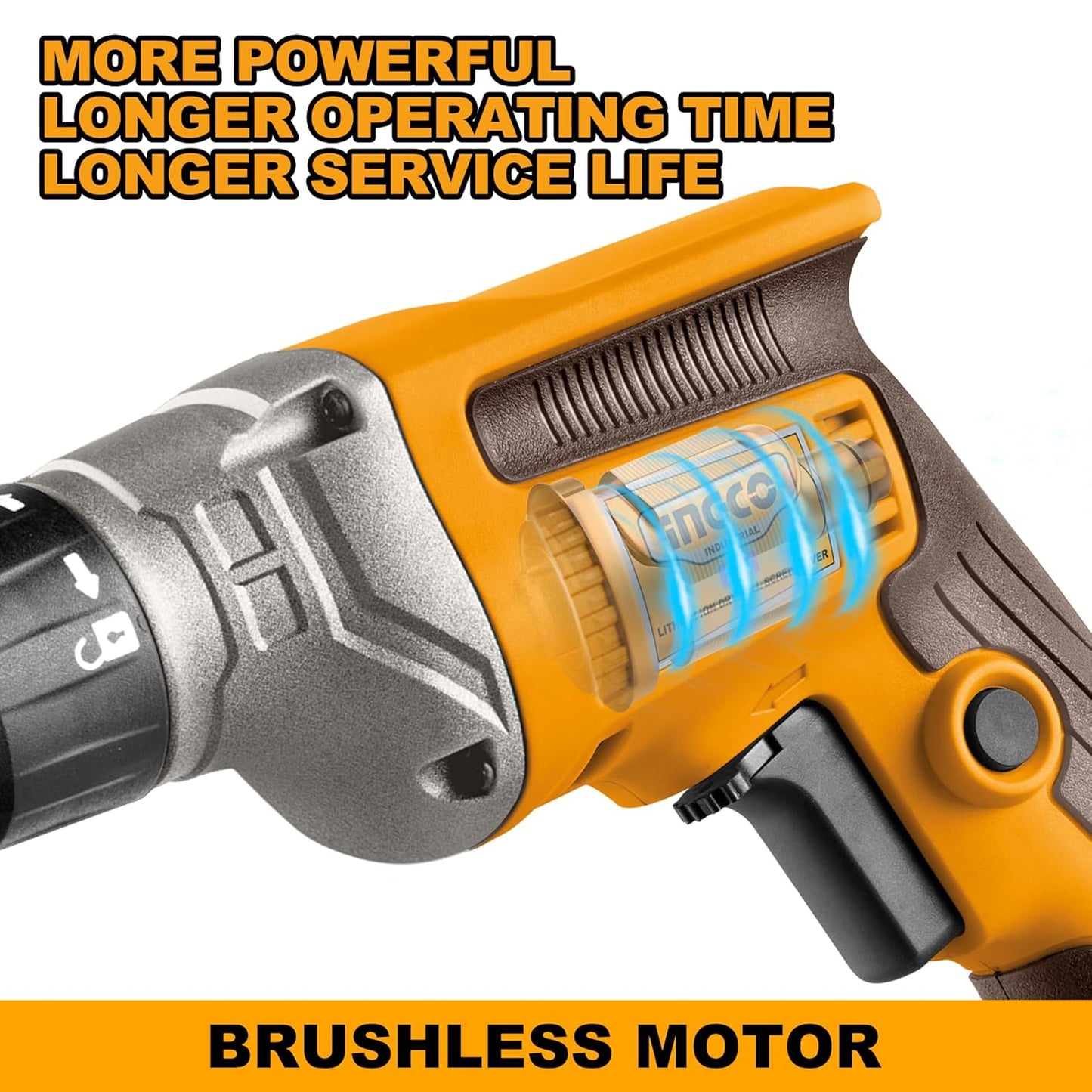 INGCO 20V Cordless Drywall Screwdriver 30Nm, Adjustable Depth, 4200RPM with 1Pcs 2.0Ah Battery and 1Pcs Charger, Packed by Carrying Case