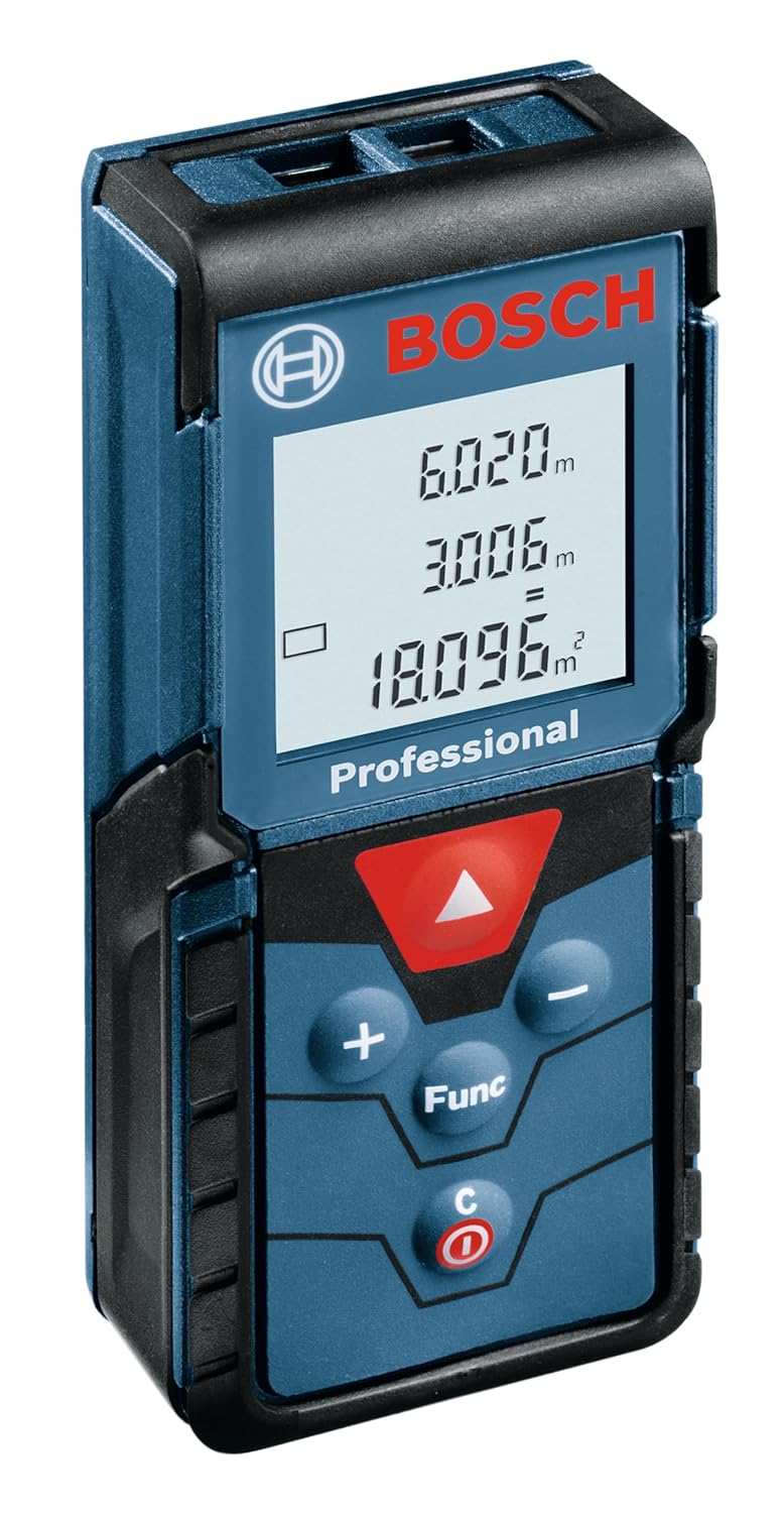 BOSCH GLM 40-12 Laser Measure | Precise Length, Area & Volume | Easy-to-Read Display | IP54 Durable | Memory Function for Fast Measurements|Compact & Pro-Grade Tool|1Yr Warranty|Batteries Not Included