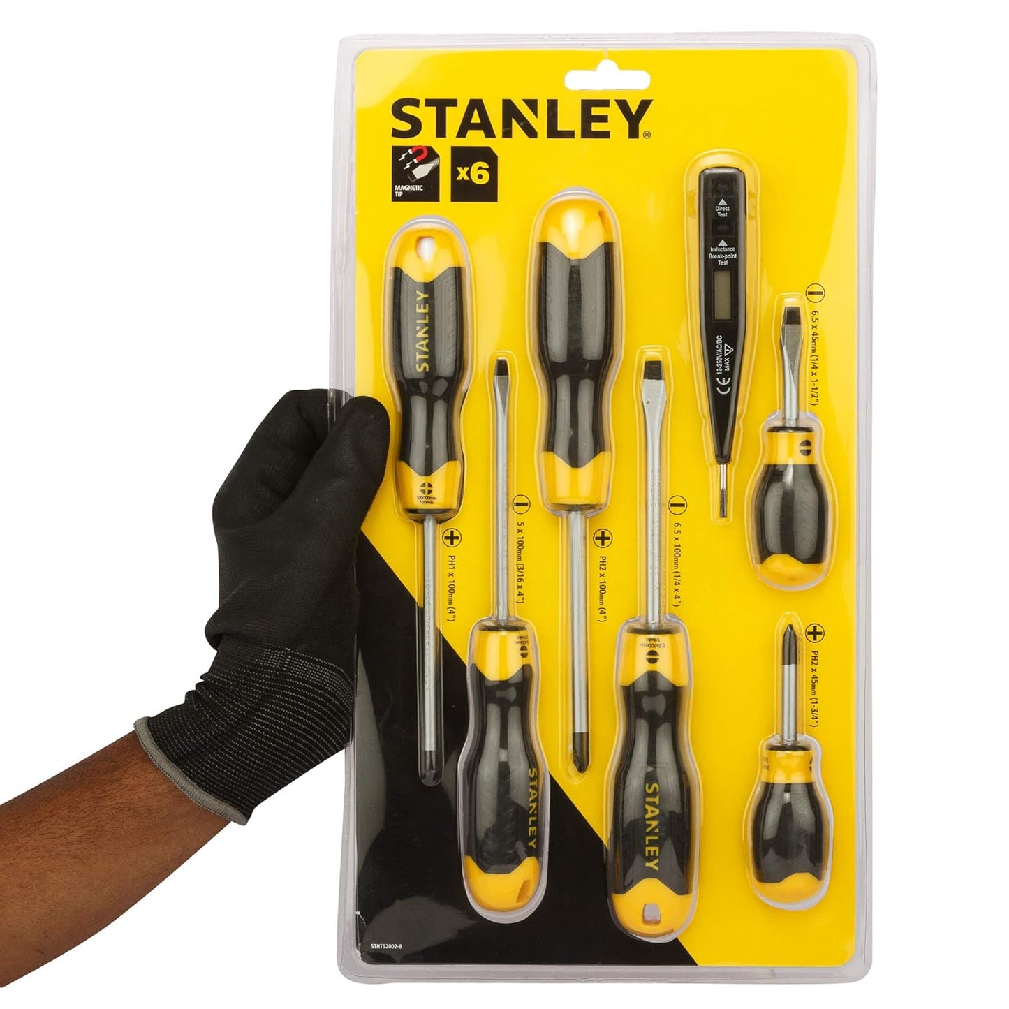 STANLEY STHT92002-8 6 pcs Combination Screwdriver Set with Bonus Tester