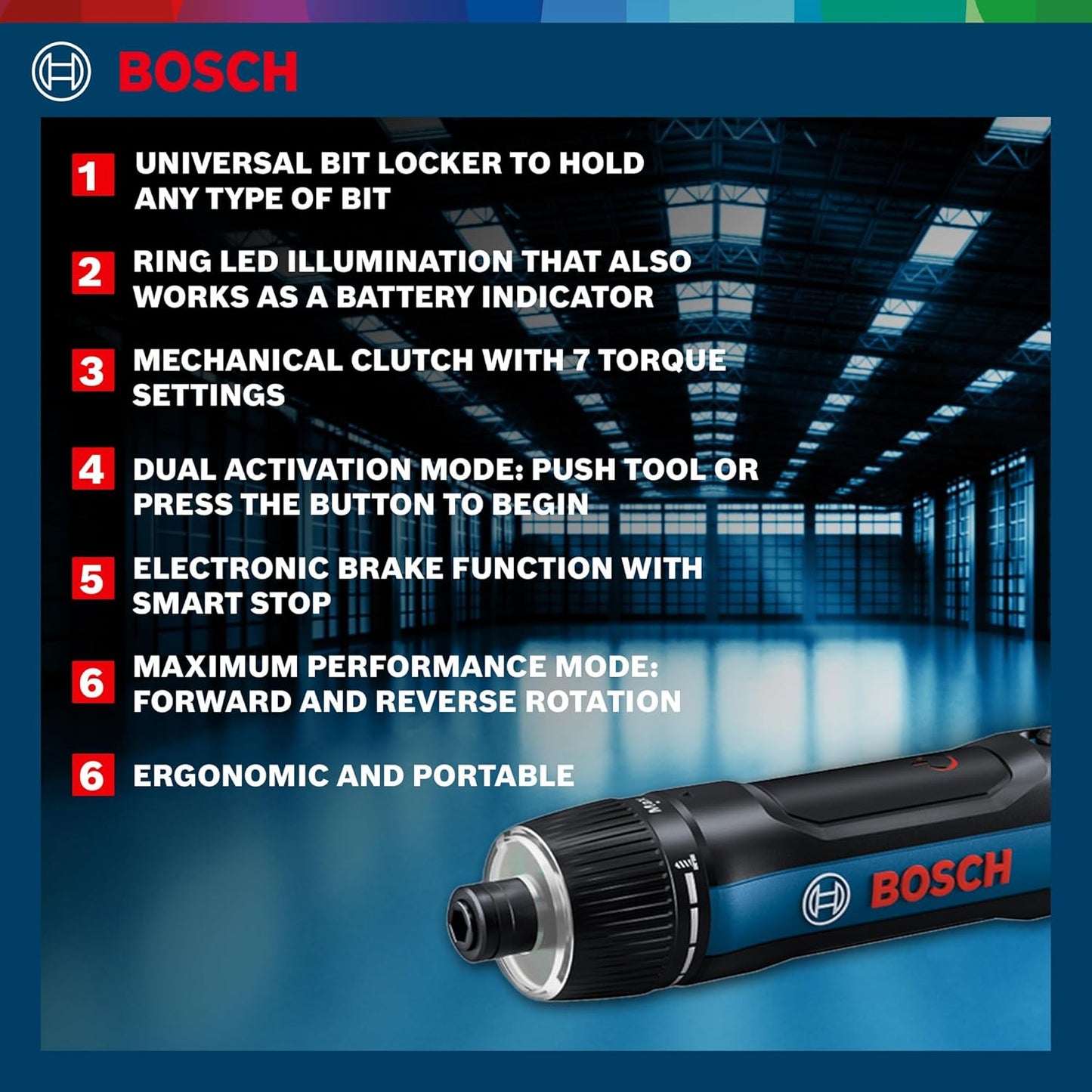 BOSCH GO 3.0 Professional Screwdriver Kit | 9-Piece Screwdriver Bit Set| 2.0Ah Battery | Speed 360 RPM | Torque 5/2 Nm | Push Start and Smart Stop | ¼" HEX Universal Bit Holder| 1 Yr Warranty