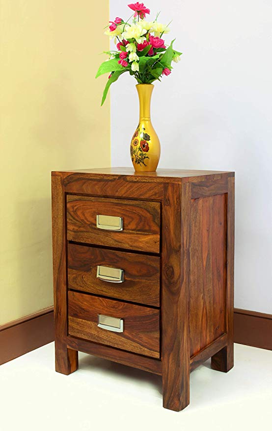 Udaipur Handicrafts Wood Bed Side Table