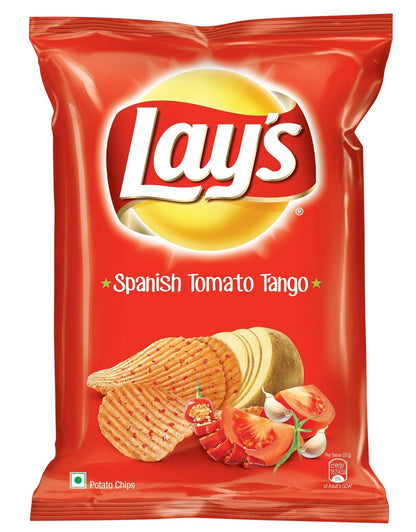 Lay's Potato Chips - Spanish Tomato Tango Pouch, Spicy, 90 Grams