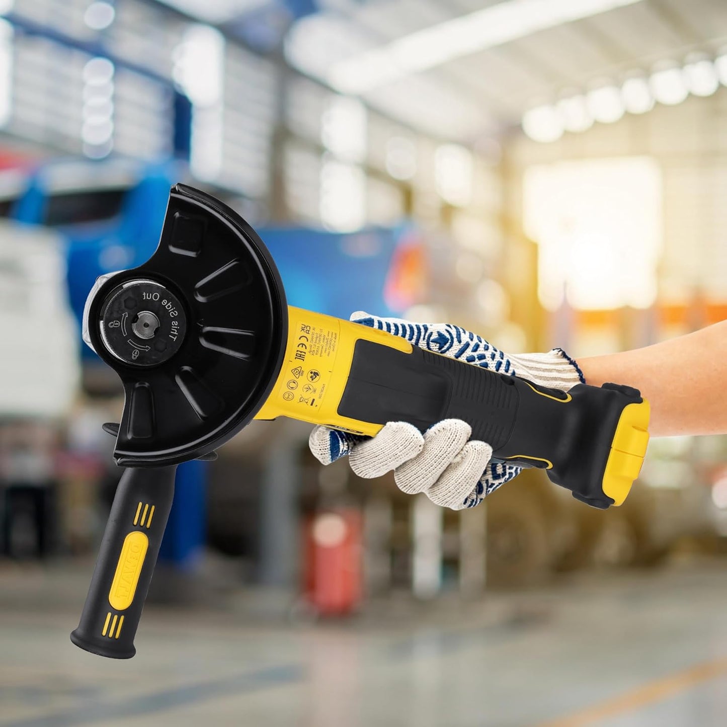 DEWALT DCG405N-XJ 18V 125mm XR Li-ion Cordless Angle Grinder with Brushless Motor - Perform and Protect Shield (Bare Tool)