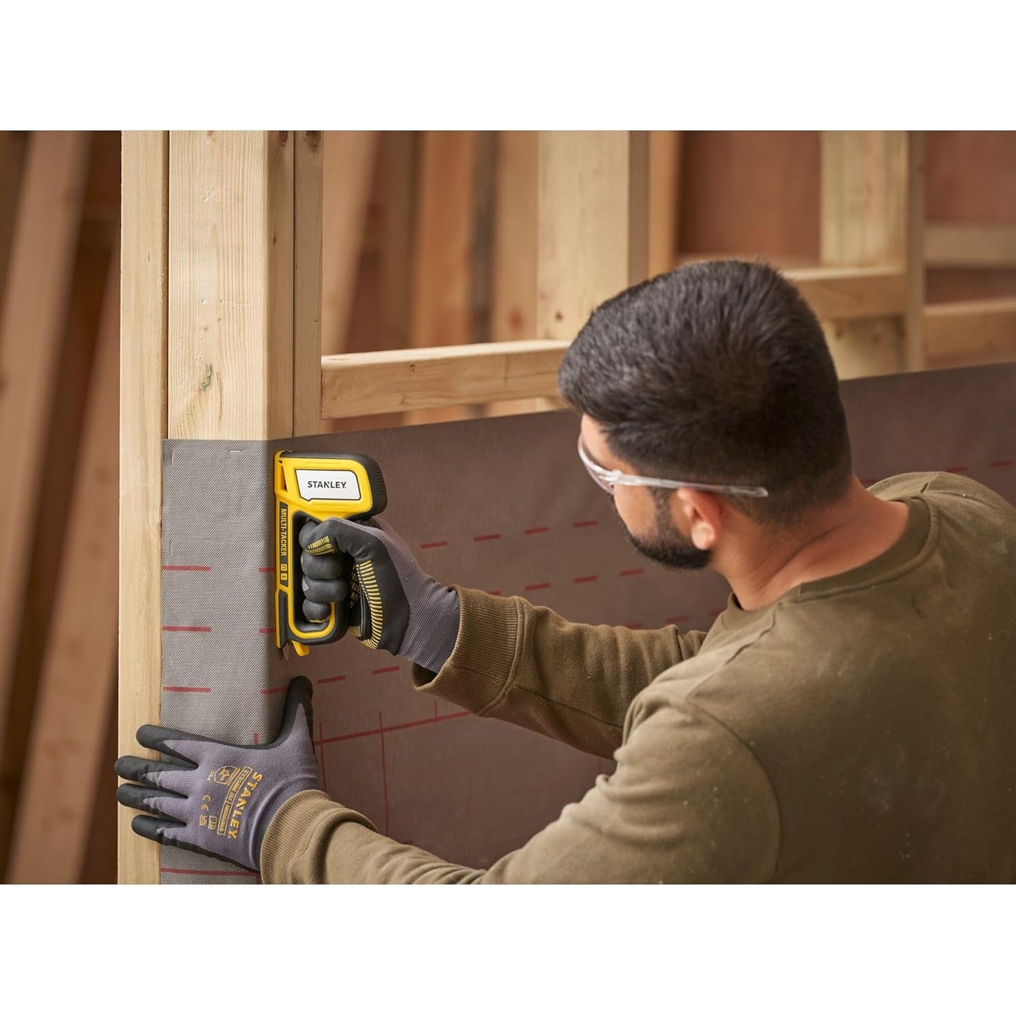 STANLEY STHT70440 2-in-1 Multi Tacker, Attachment Indication, Non-Slip Handle with Easy Squeeze Mechanism, Ideal for Type A Staples (6-10 mm) and Type J Headed Brad Pins (10 mm), Staples NOT Included
