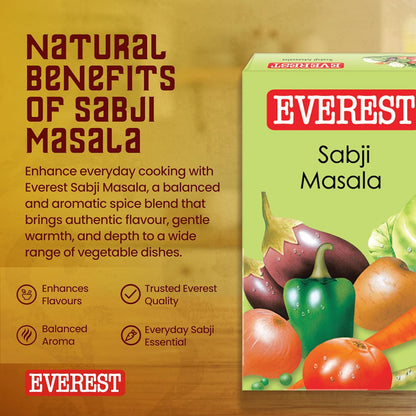 Everest Sabji Masala – 100g | Subtle, Aromatic Blend for Flavourful Vegetable Curries | Balanced Spice Mix for Everyday Indian Sabzi & Home Cooking