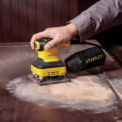 Stanley SS24-IN 240W, 1/4 Corded Electric Sheet Sander (Yellow and Black)