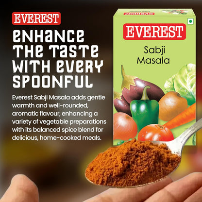 Everest Sabji Masala – 100g | Subtle, Aromatic Blend for Flavourful Vegetable Curries | Balanced Spice Mix for Everyday Indian Sabzi & Home Cooking