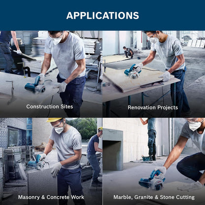 BOSCH Professional GDC 140 Electric Tile Cutter, Electric Tile Cutter with Chuck Wrench, 3kg 100 Grams, Protection Guard & Double Insulation, Low Vibration Tile Cutter, 1 Yr Warranty
